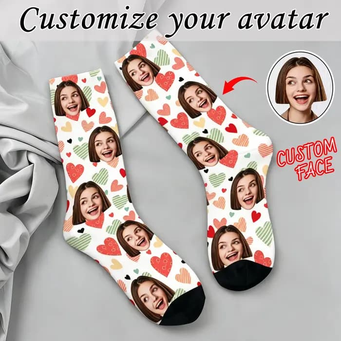 Chaussettes personnalisées avec photo