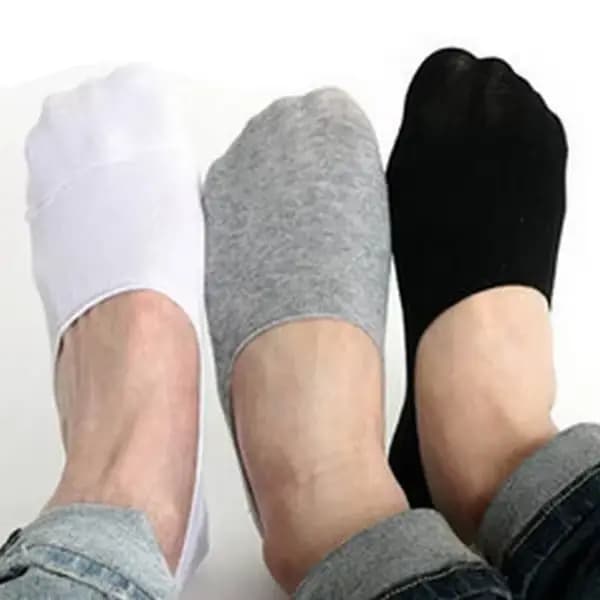 5 paires de chaussettes en coton pour hommes, chaussettes d'été et d'automne antidérapantes, invisibles, respirantes, chaussettes de sport pour hommes