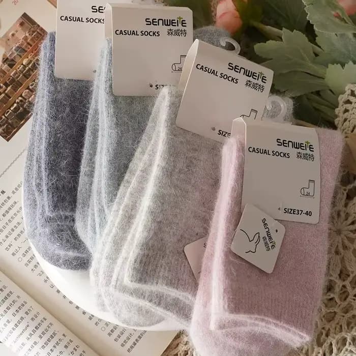 Chaussettes en laine pour femmes automne hiver