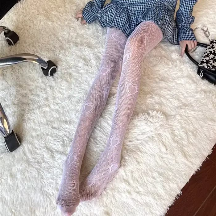 Collants en maille à fleurs pour femmes, collants en résille blancs, bas évidés respirants fins, fille japonaise, Lolita Ins, été