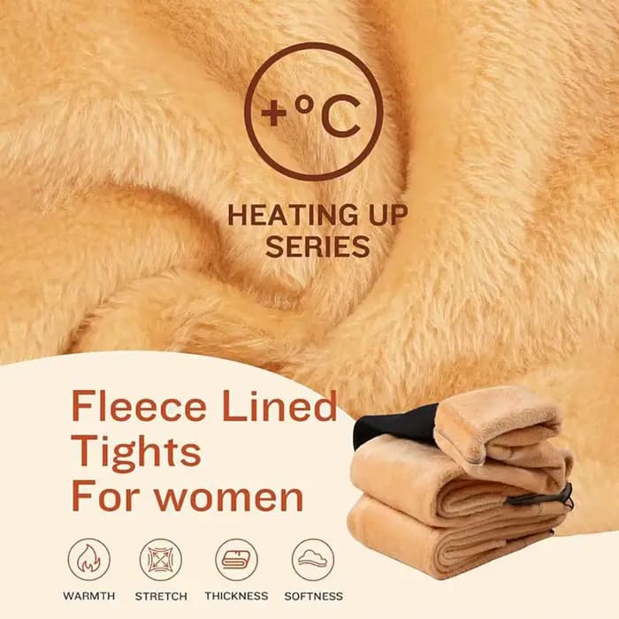 Collants thermiques doublés en polaire pour femmes