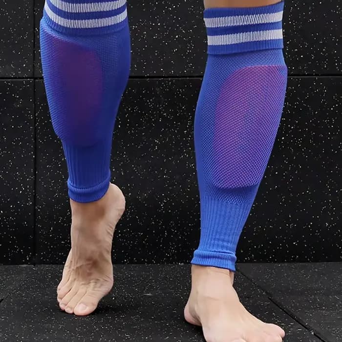 Loogdeel 1 paire de chaussettes de Football manches de mollet Protection des genoux pour adultes