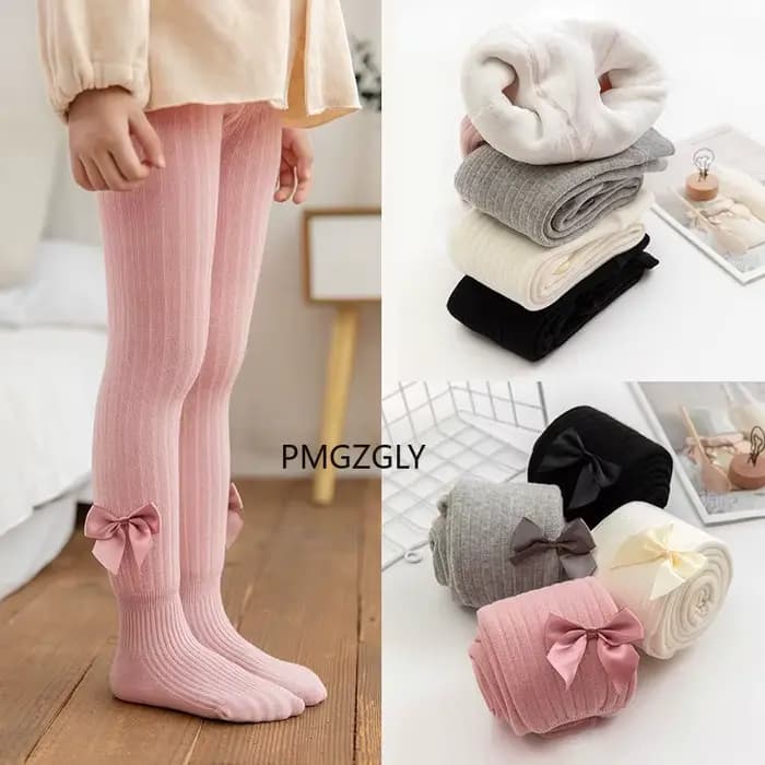 Collants mignon rose nœud papillon