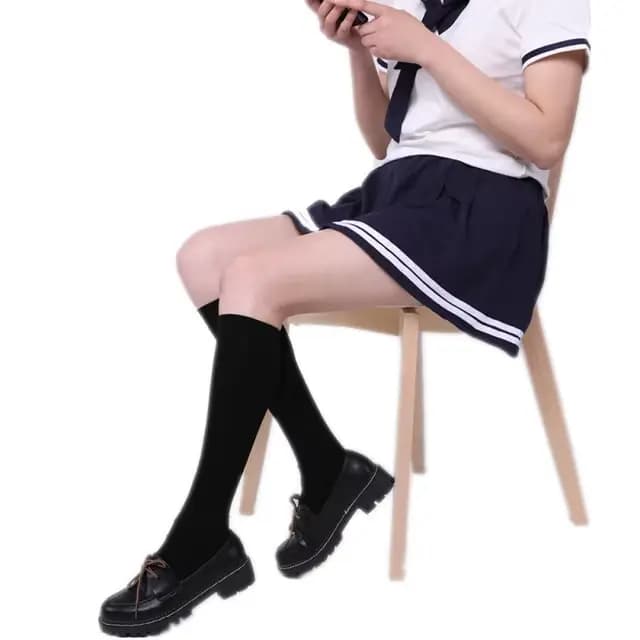 Chaussettes mi-longues en velours pour femmes et filles