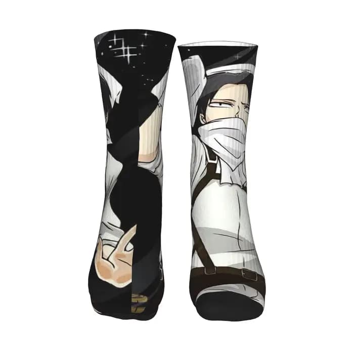 Levi Ackerman Attack on Titan Chaussettes de sport super douces, chaussettes longues toutes saisons pour unisexe, cadeau d'anniversaire