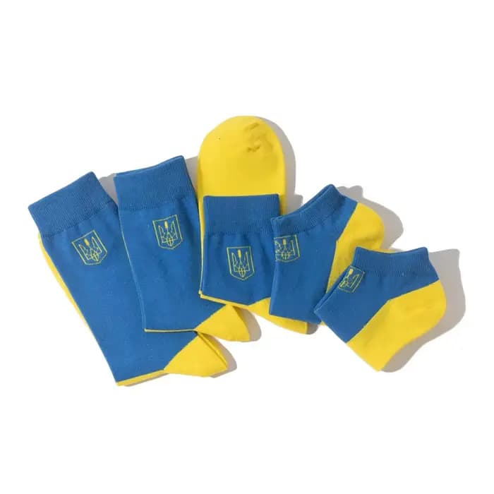 Ukrain drapeau homme et femme chaussettes équipage décontracté mode coton Sox nouveauté printemps automne été cheville chaussette de haute qualité