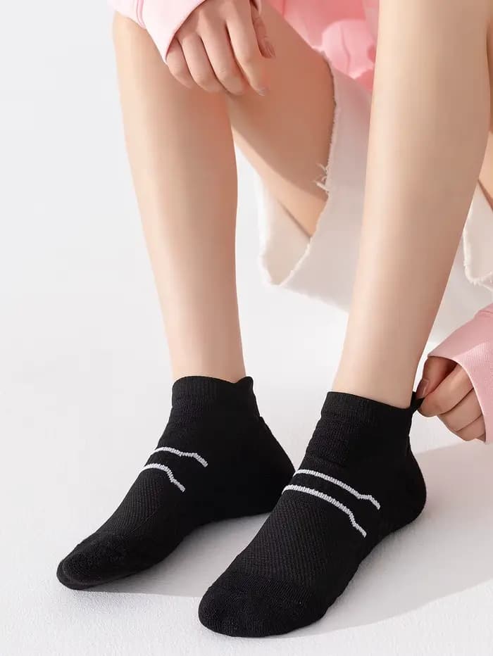 Chaussettes de sport moulantes à la cheville pour femmes, chaussettes de course de badminton