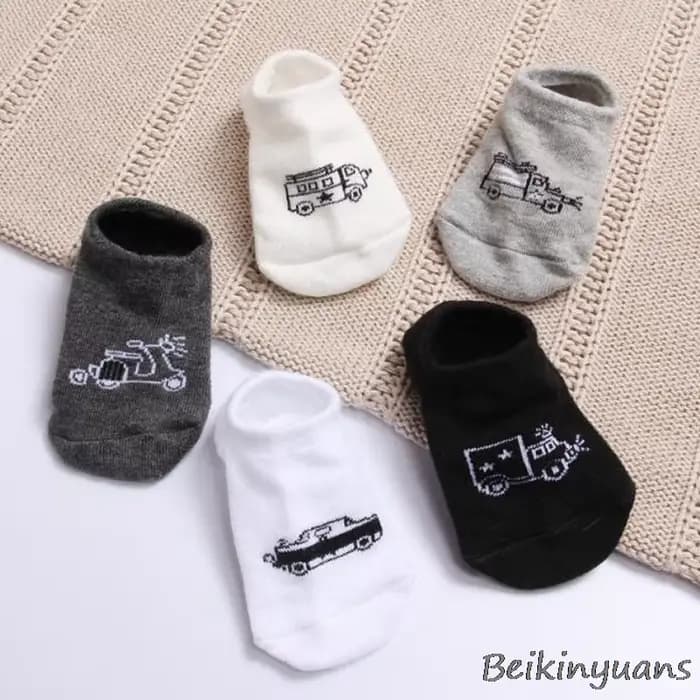 Chaussettes de bateau invisibles pour enfants, dessin animé, garçons, filles, voiture, grands yeux, combinaison, printemps, été