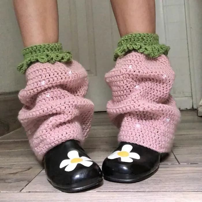 Hirigin-Chaussettes longues au crochet pour femmes