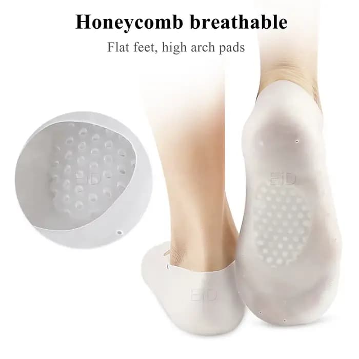 EiD – chaussettes en Gel de Silicone pour les pieds, soins anti-gerçures, anti-douleur, anti-fissure, hydratant, élimine la peau morte, avec trou