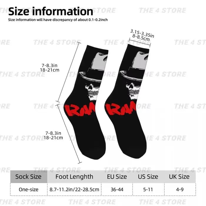 Rock Rancid Punk – chaussettes imprimées en fibre de polyester haute élasticité pour hommes et femmes