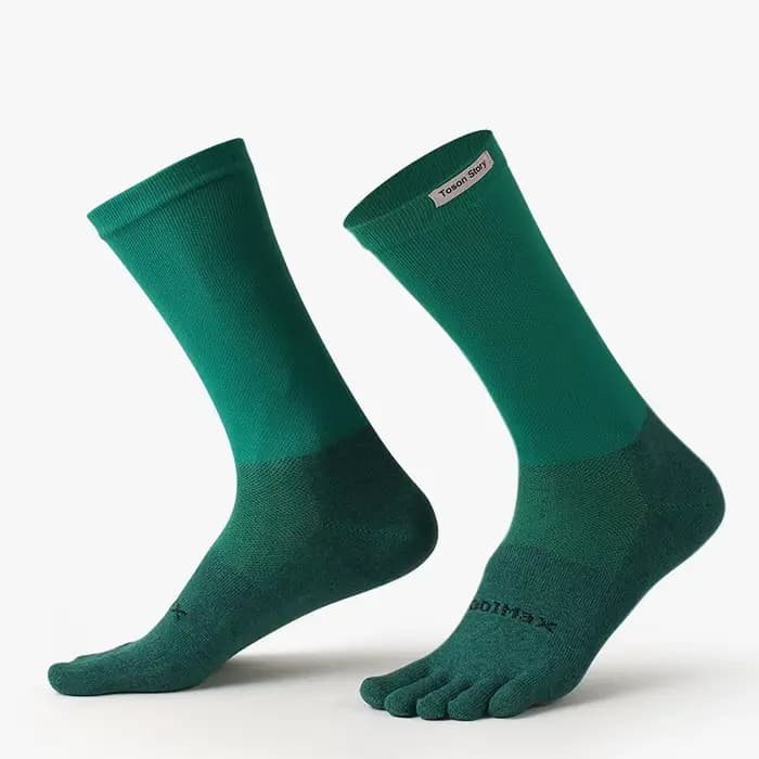 Chaussettes de sport longues à cinq doigts pour hommes