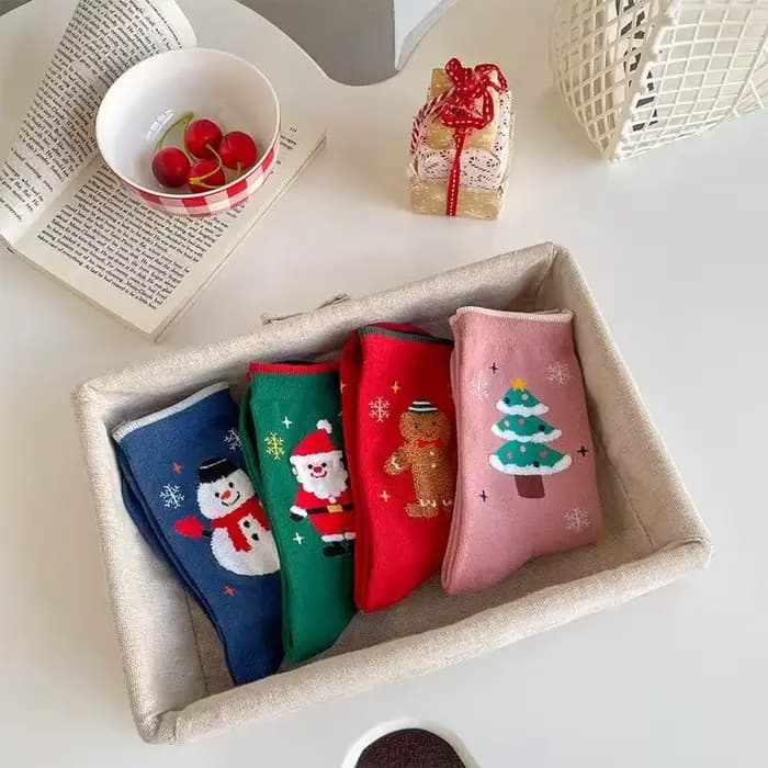 Chaussettes de dessin animé créatives de noël et d'automne