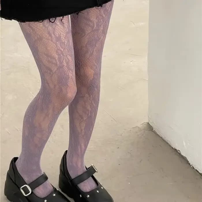 Collants gothiques sexy à motif rayé pour femmes