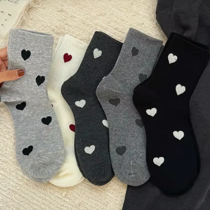 ALLTOOALL 4 paires femme chaussettes printemps automne chaussette respirante mignon coeur mode drôle cadeau
