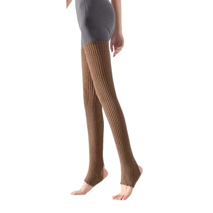 CLYFAN 1 paire jambières chaussettes à la mode longue chaussette sans pieds hiver danse jambe bas respirant Yoga Ballet bas