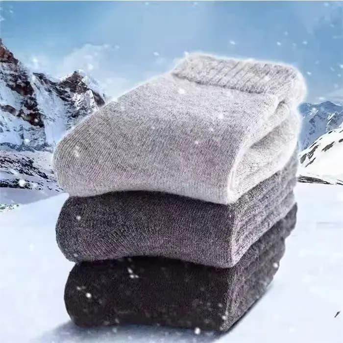 4 paires/lot hommes hiver Super épais chaussettes thermiques laine