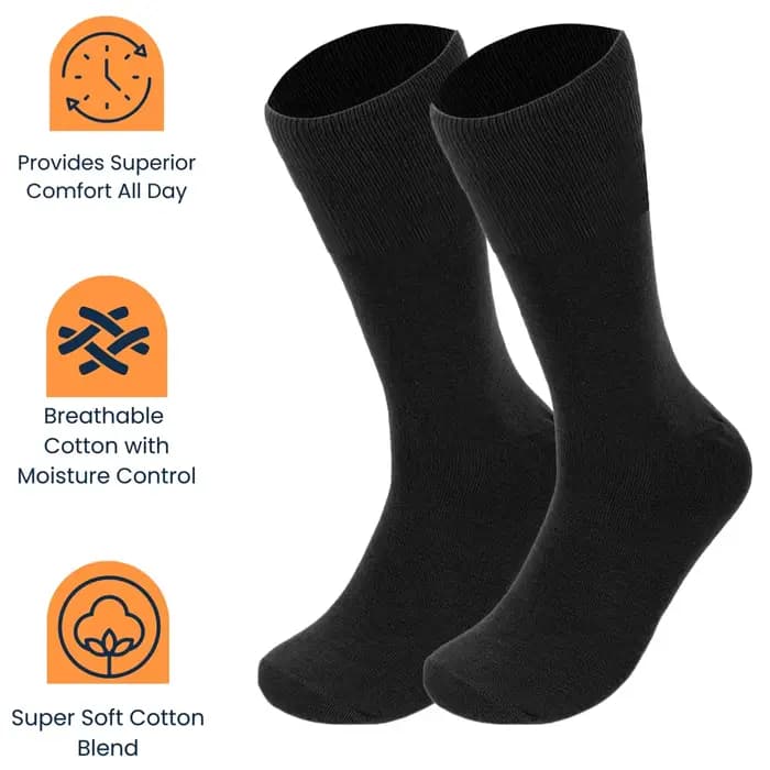 1 paire de chaussettes – Chaussettes pour femmes et hommes, pieds gonflés et neuropathie | Non reliant