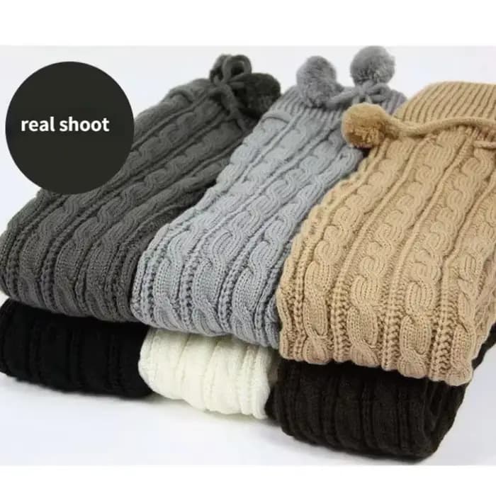 Jambières femmes cuisse haute sur genou chaussettes longues hiver cheville Stretch solide tricoté dames Slouch chaud
