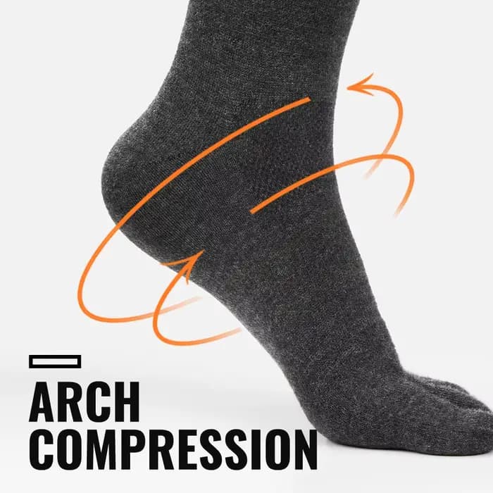 WRELS 1/2/3 paires de chaussettes à cinq doigts en laine mérinos pour hommes et femmes