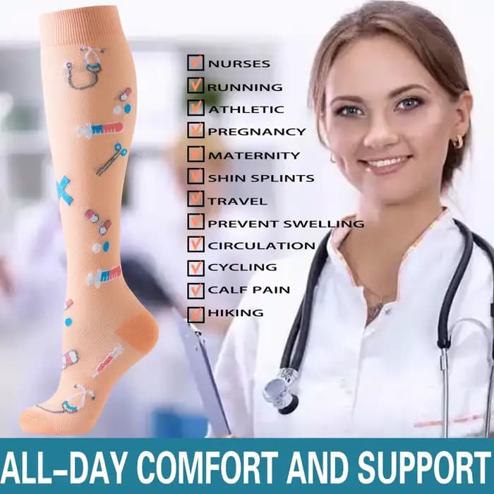 6 paires de chaussettes de Compression athlétiques pour femmes