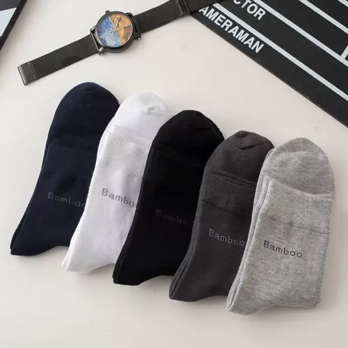 10 paires de chaussettes en Fiber de bambou pour hommes