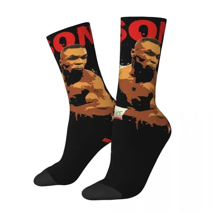 Mike Tyson Boxe Rétro Chaussettes Unisexes, Randonnée Happy 3D Printing Chaussettes, Street Style Elin Chaussettes, RNCan