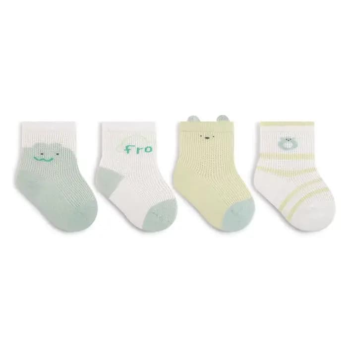 2025 été nouveau bébé chaussettes maille ultra mince bébé chaussettes mignon dessin animé lâche désossé mi-coupe coton chaussettes