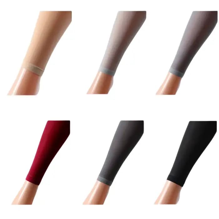 Collants d'été sans pieds Sheer Matt 40D pour femmes bordeaux Leggings capri sans