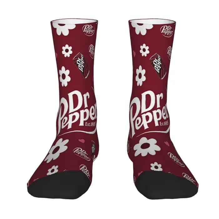 1 paire de chaussettes amusantes Dr Pepper Soda Est 1885 Hip Hop