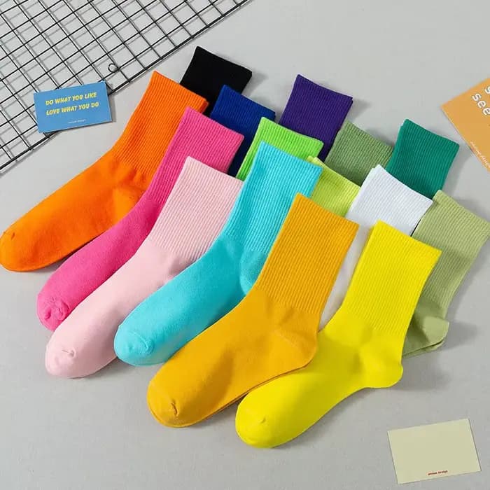 Chaussettes unisexes décontractées en coton