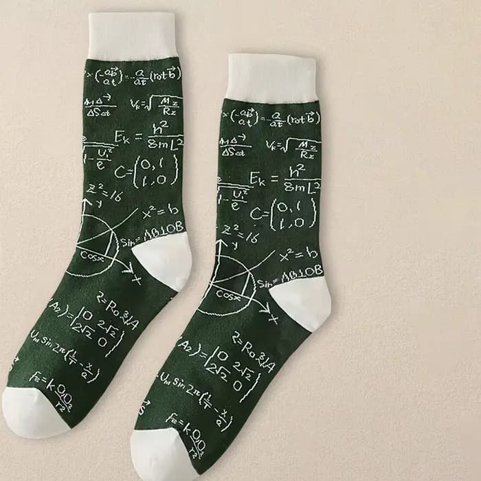 1/10 paire de chaussettes à motifs géométriques pour hommes