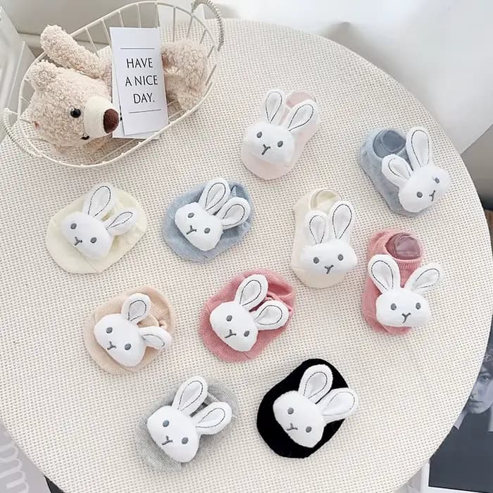 0-2 ans bébé chaussettes printemps été lapin doux mignon fleur nouveau-né bébés rose chaussette tout-petits coton rose chaussettes de sol pour les enfants