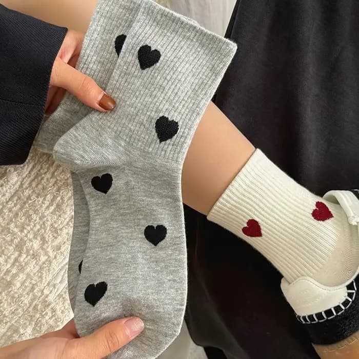 ALLTOOALL 4 paires femme chaussettes printemps automne chaussette respirante mignon coeur mode drôle cadeau