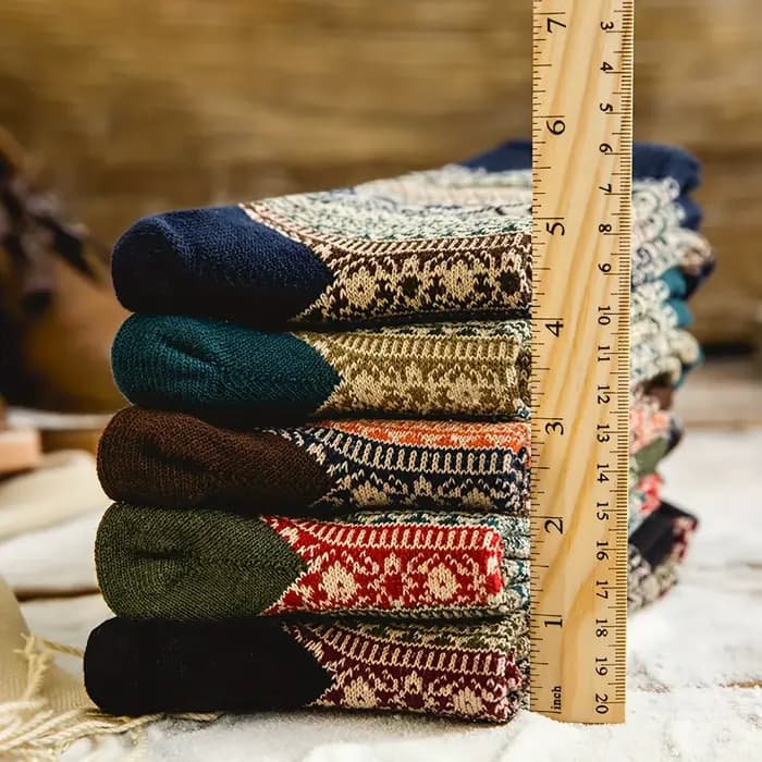 1/2/5 paires de chaussettes en laine pour femmes