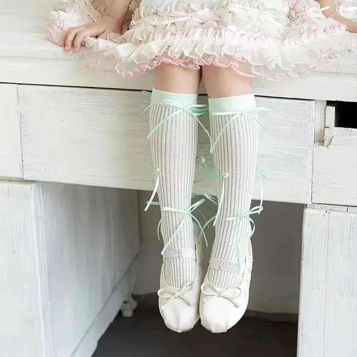 Chaussettes princesse ballerine pour enfants filles