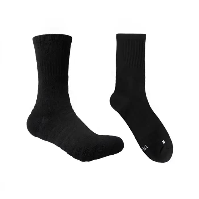 1 paire de chaussettes de basket-ball mi-longues avec fond de serviette épais
