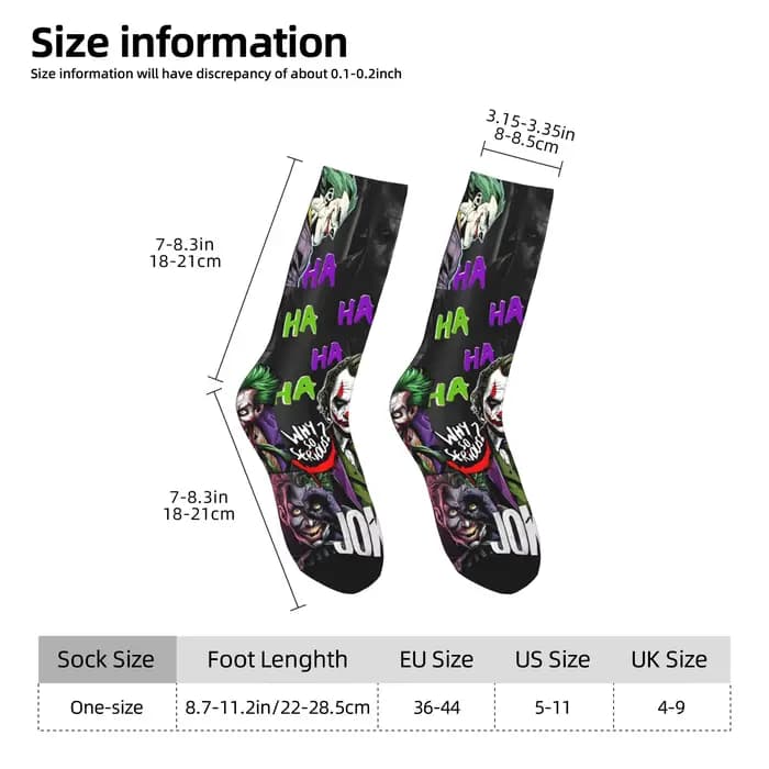 Nouveauté Happy Crazy Jokered bas chaussettes pour hommes qualité