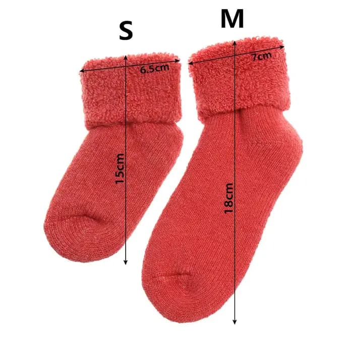 Chaussettes thermiques en laine véritable pour enfants
