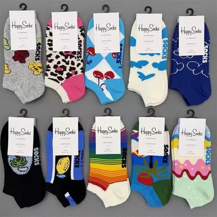 Happy chaussettes femmes pied nu été pur coton bateau chaussettes Fitness bouche peu profonde chaussettes taille 36-40