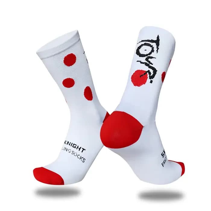 Compétition professionnelle avec rayures colorées chaussettes de cyclisme hommes femmes vélo de route en plein air vélo de course Sport chaussettes de course