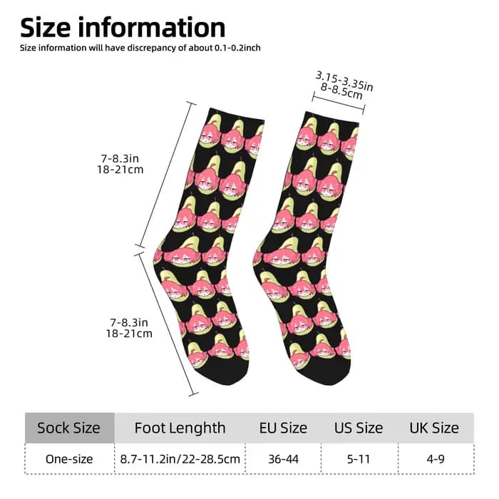 Pearto Kasane Teto populaire chanteur virtuel bas graphique élégant chaussettes automne anti-dérapant