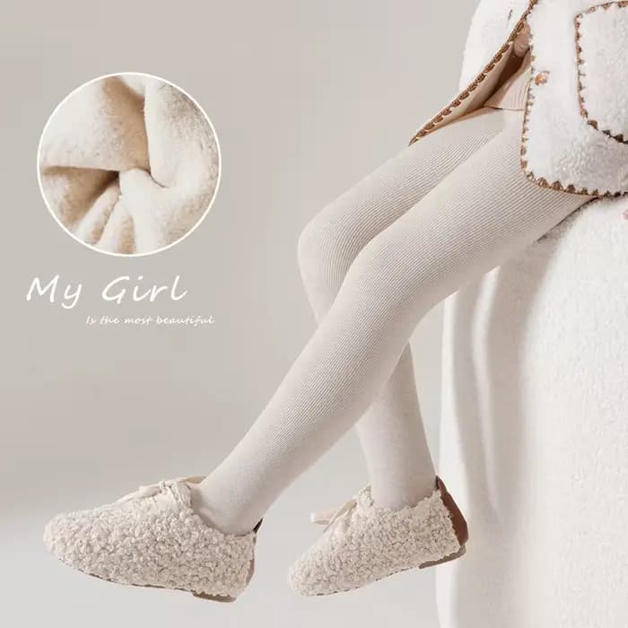 Collants d'hiver à rayures en velours pour fille