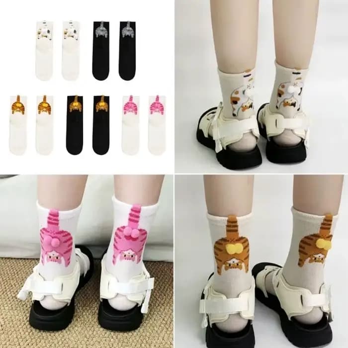 Chaussettes de Couple en forme d'œuf de chat mignon
