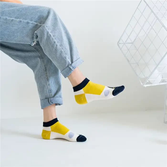 Chaussettes en coton à fleurs colorées pour femmes