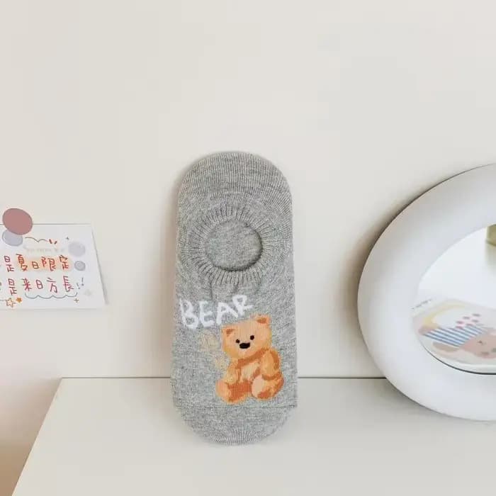 Nouvelles chaussettes pour femmes printemps et été ours bateau