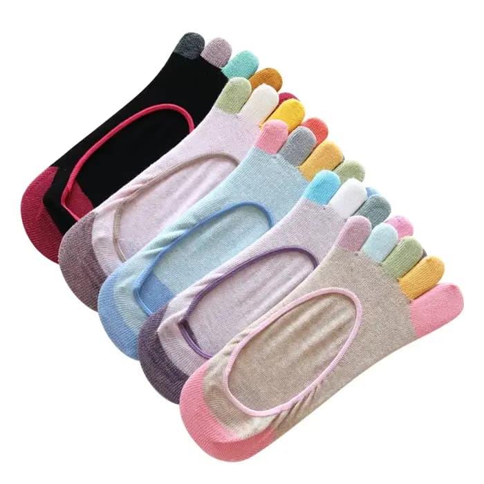 Chaussettes femmes printemps été cinq doigts cheville