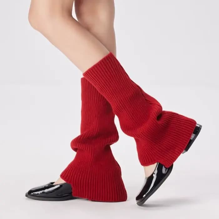 Chaussettes longues en tricot rouge pour le Nouvel An