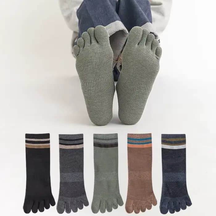 6 paires de chaussettes à cinq doigts pour hommes