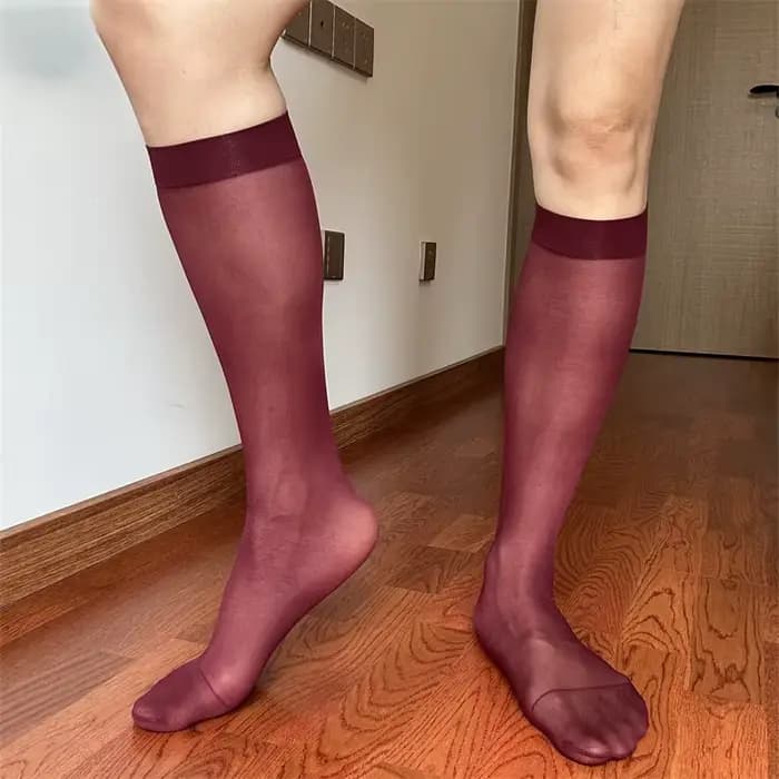 Chaussettes habillées Miosam pour hommes, en nylon polyamide, respirantes, tricotées, élégantes, pour costume